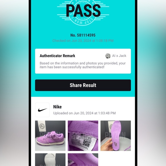 Nike Dunk Low PRM MF Rush Fuchsia DV7415-500 Women Size 6 Preowned Rare - Picture 2 of 14